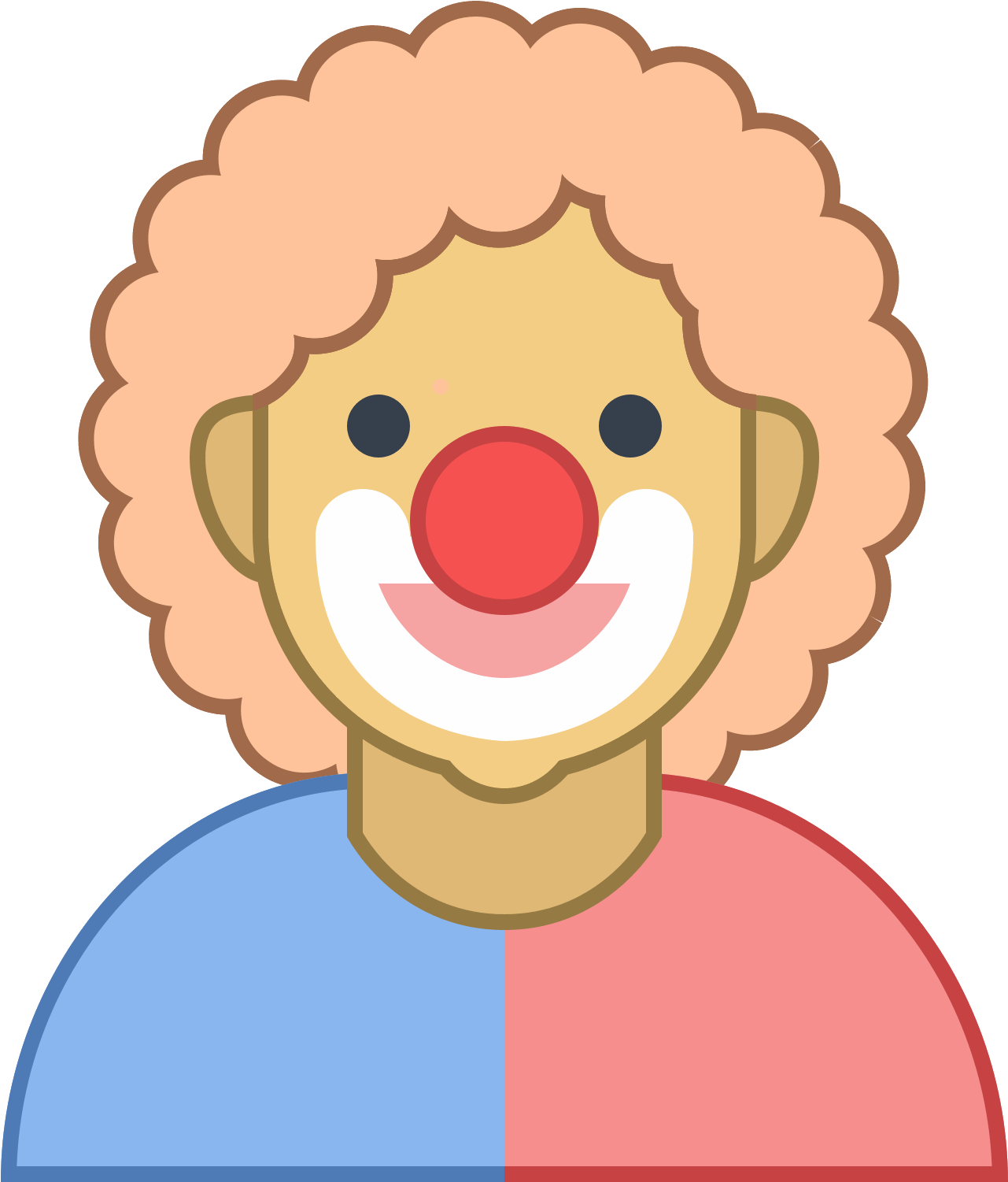 Colorful Clown Emoji Illustration