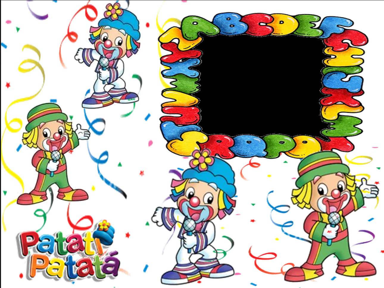 Colorful Clown Frame Design