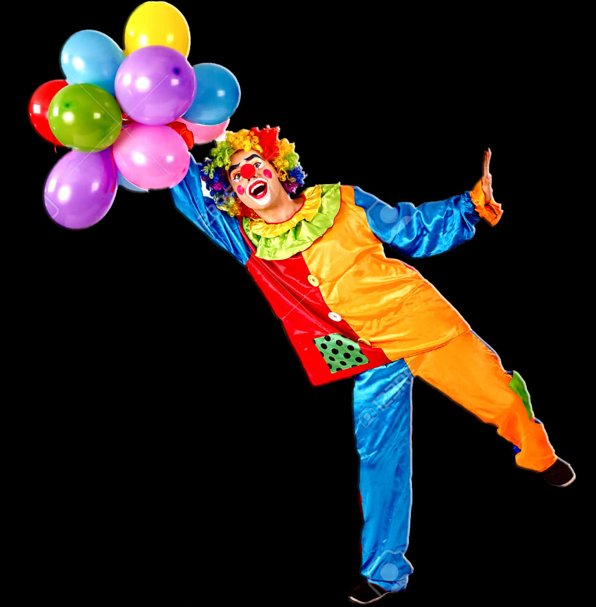 Colorful Clownwith Balloons