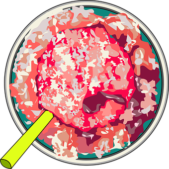 Colorful Cocktail Top View PNG with transparent background