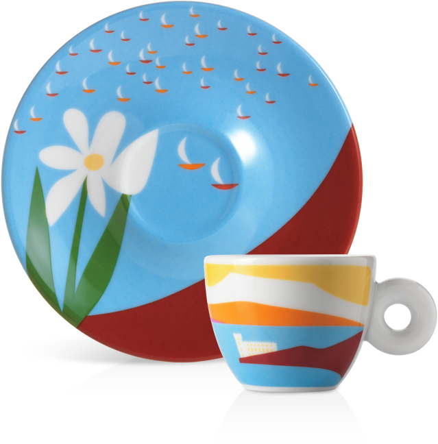 Colorful Coffee Cupand Saucer Design