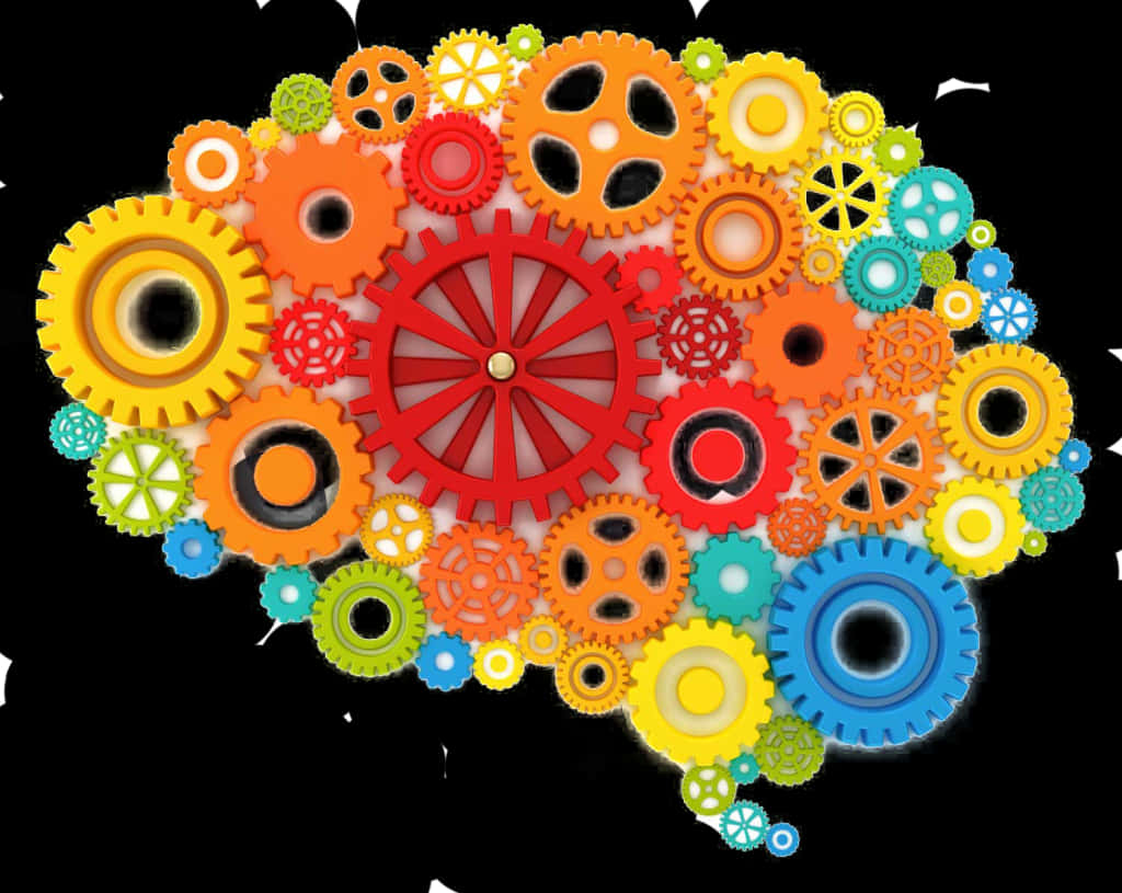 Colorful Cogs Brain Concept