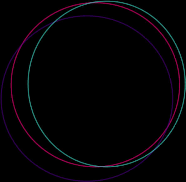 Colorful Concentric Circleson Black Background