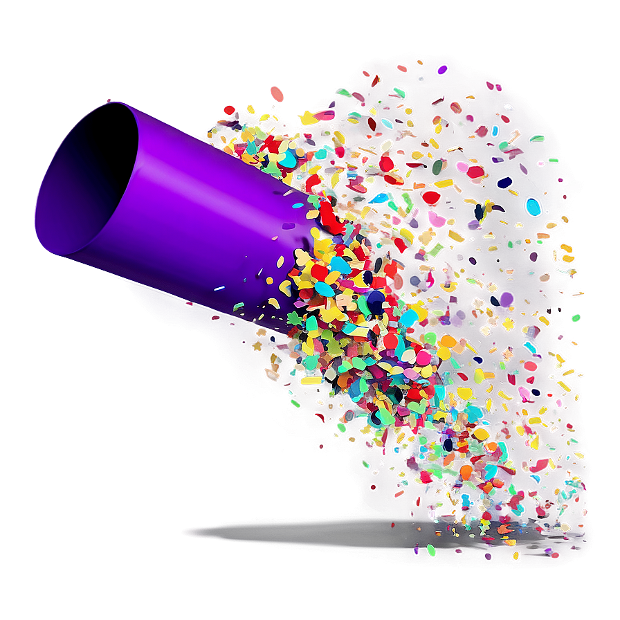 Colorful Confetti Cannon Burst Png 06282024