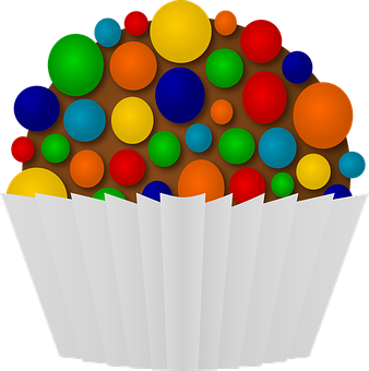 Colorful Confetti Cup Graphic PNG with transparent background