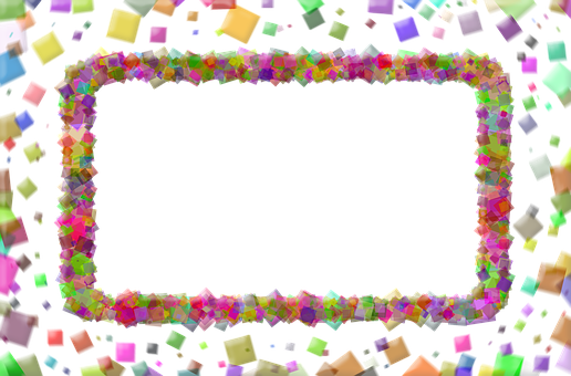 Colorful Confetti Frame Background