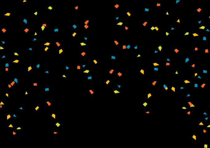 Colorful Confettion Black Background