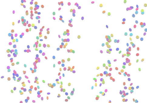 Colorful Confettion Black Background PNG with transparent background