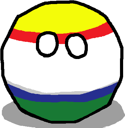 Colorful Countryball Character PNG with transparent background
