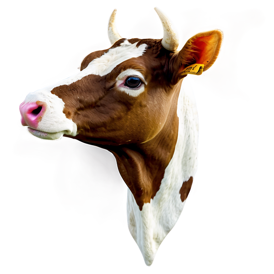 Colorful Cow Head Png 12