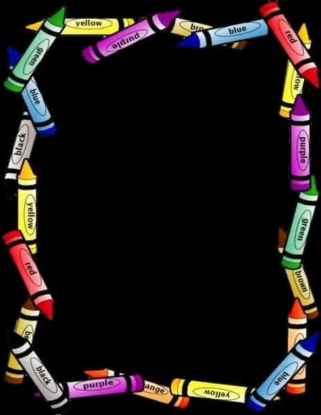 Colorful Crayon Border Frame