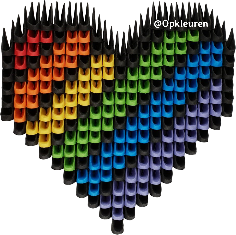 Colorful Crayon Pixel Heart