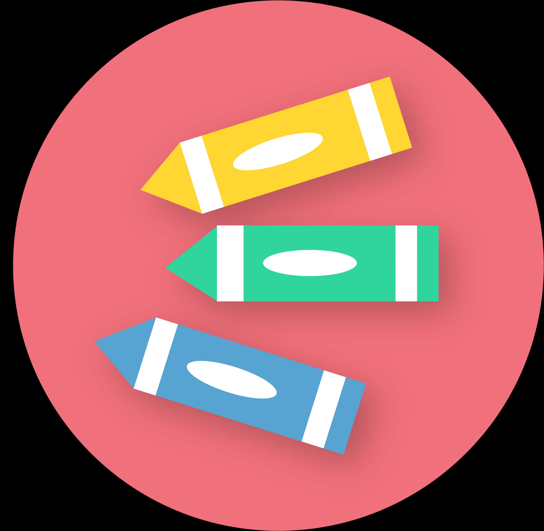 Colorful Crayons Graphic Illustration