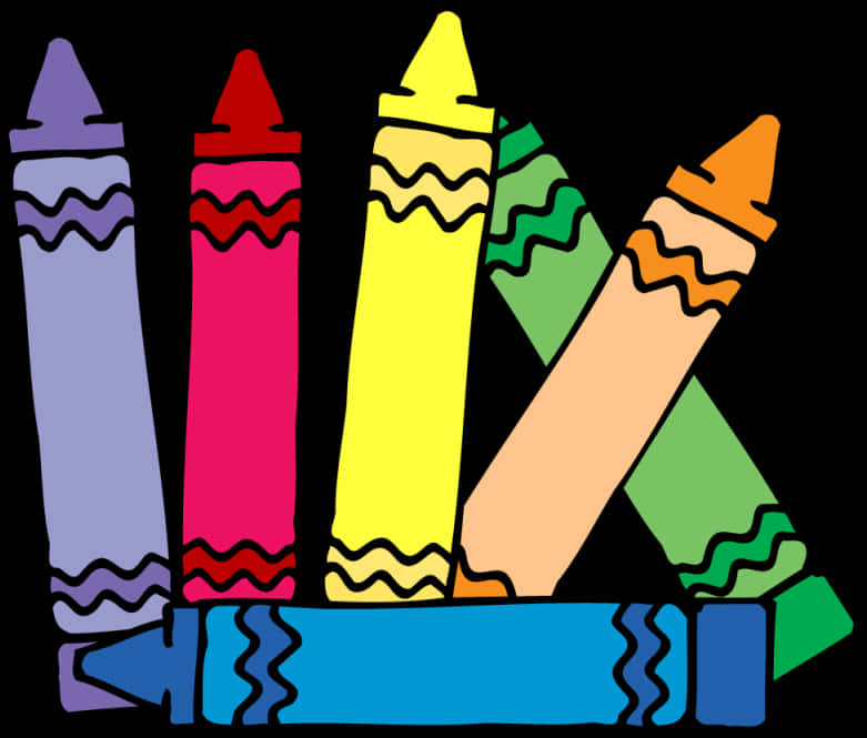 Colorful Crayons Illustration