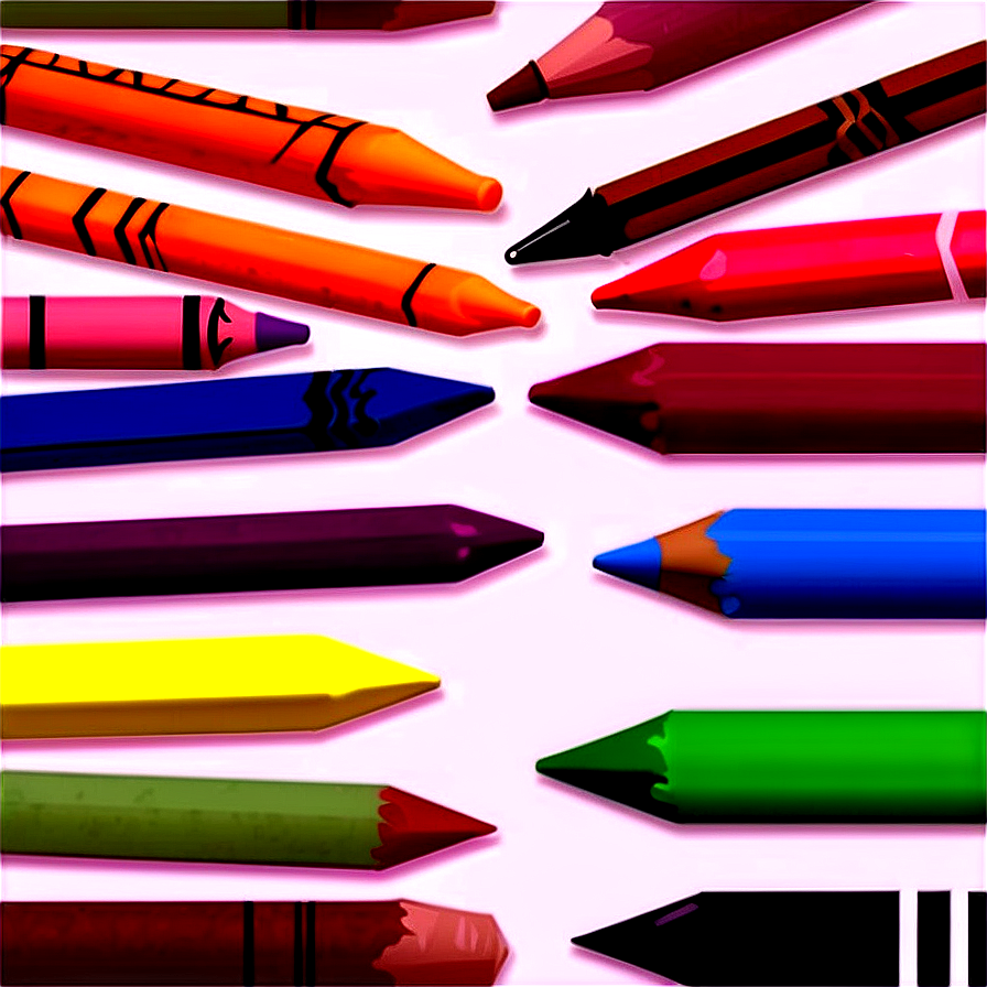 Colorful Crayons Png Chg