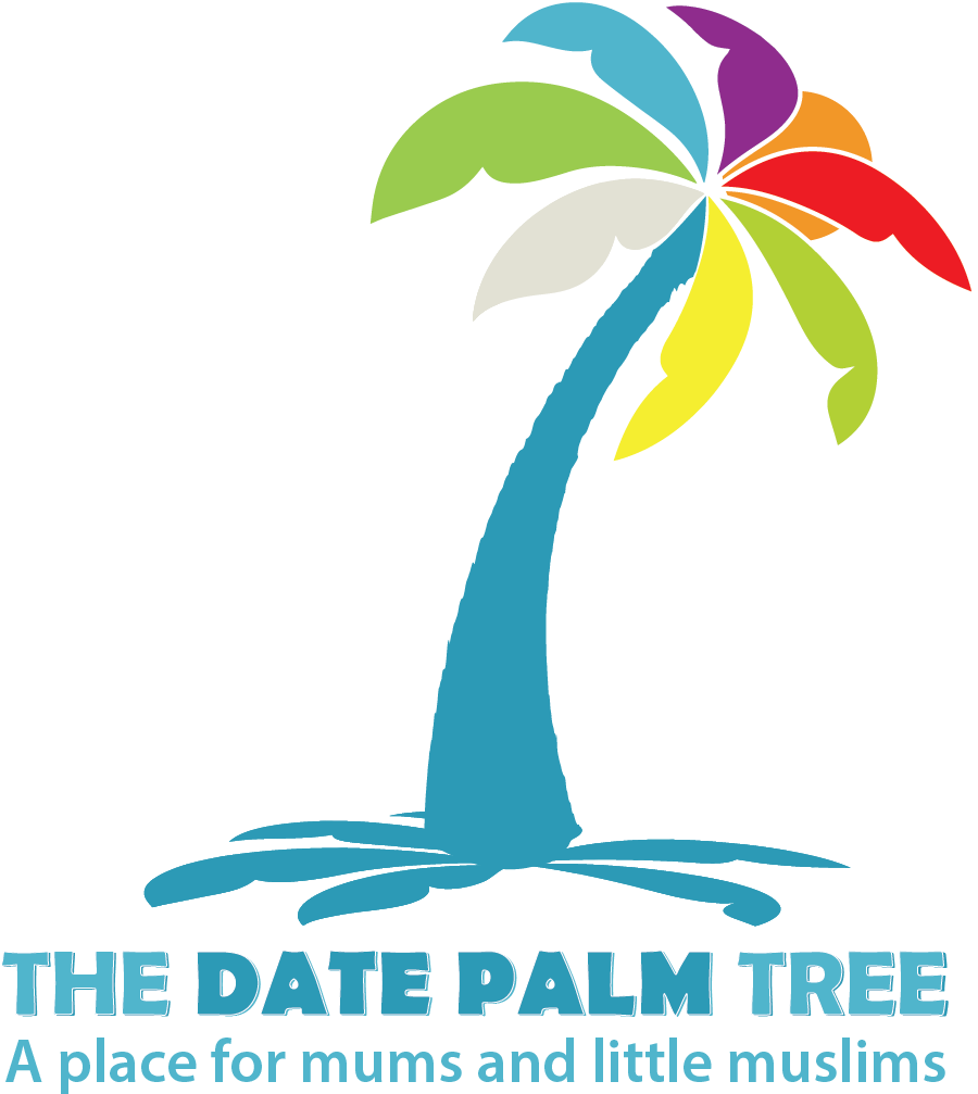 Colorful Date Palm Tree Logo PNG with transparent background