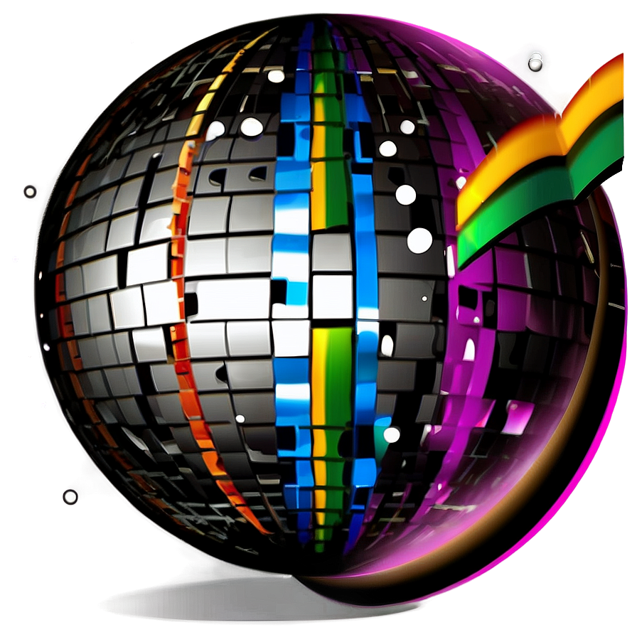 Colorful Disco Ball Illustration