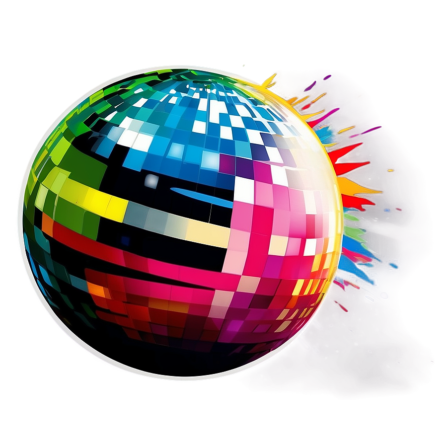 Colorful Disco Ball Illustration