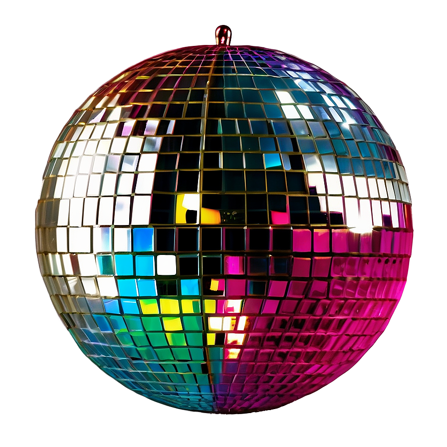 Colorful Disco Ball Isolated