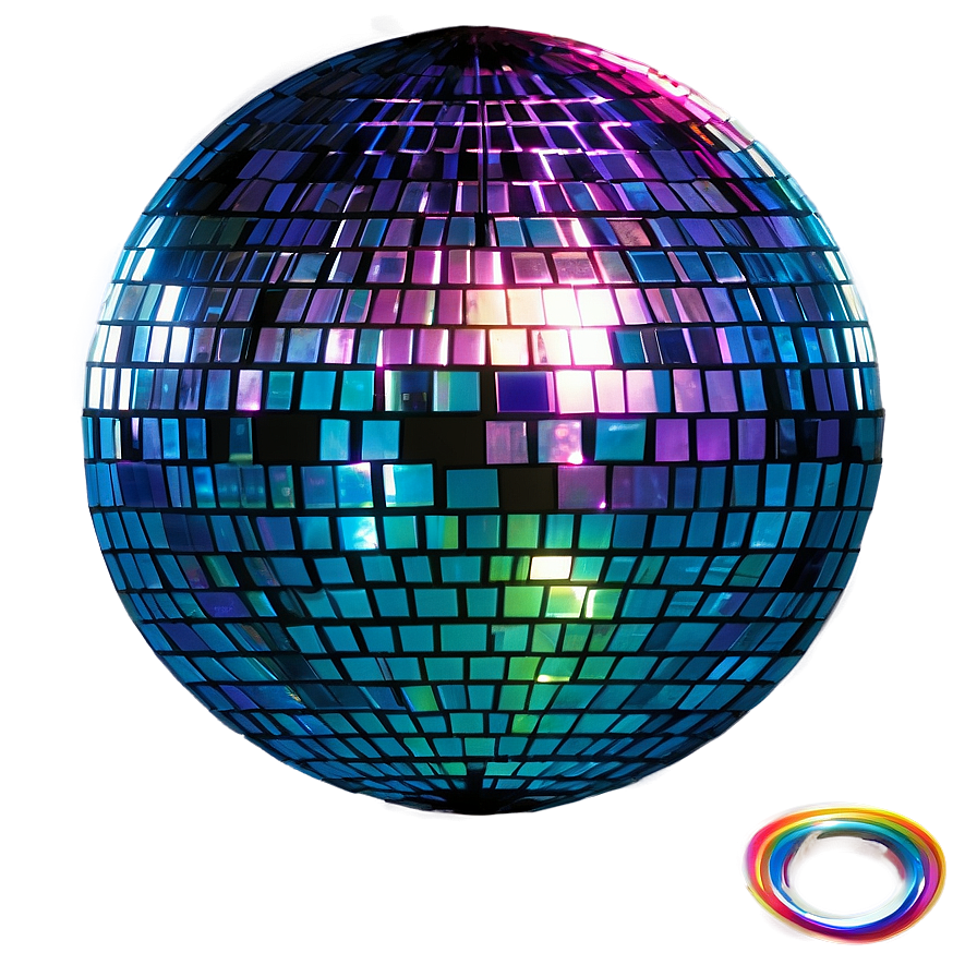 Colorful Disco Ball Sparkle PNG with transparent background