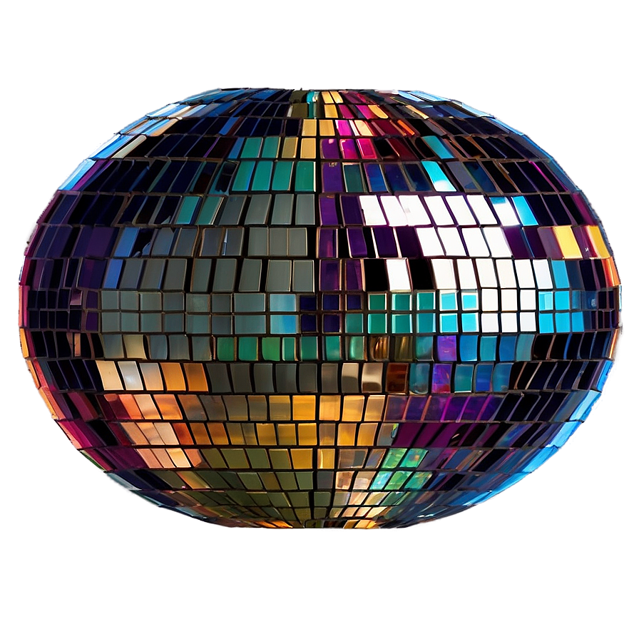 Colorful Disco Ball Sparkle PNG with transparent background