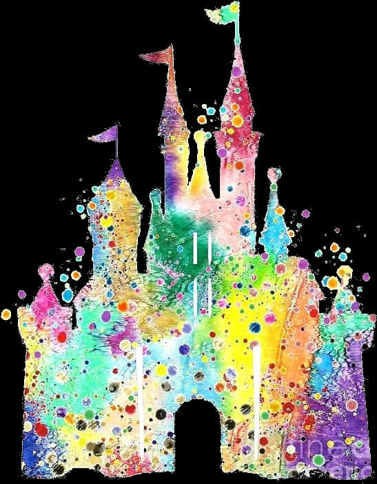 Colorful Disney Castle Artwork