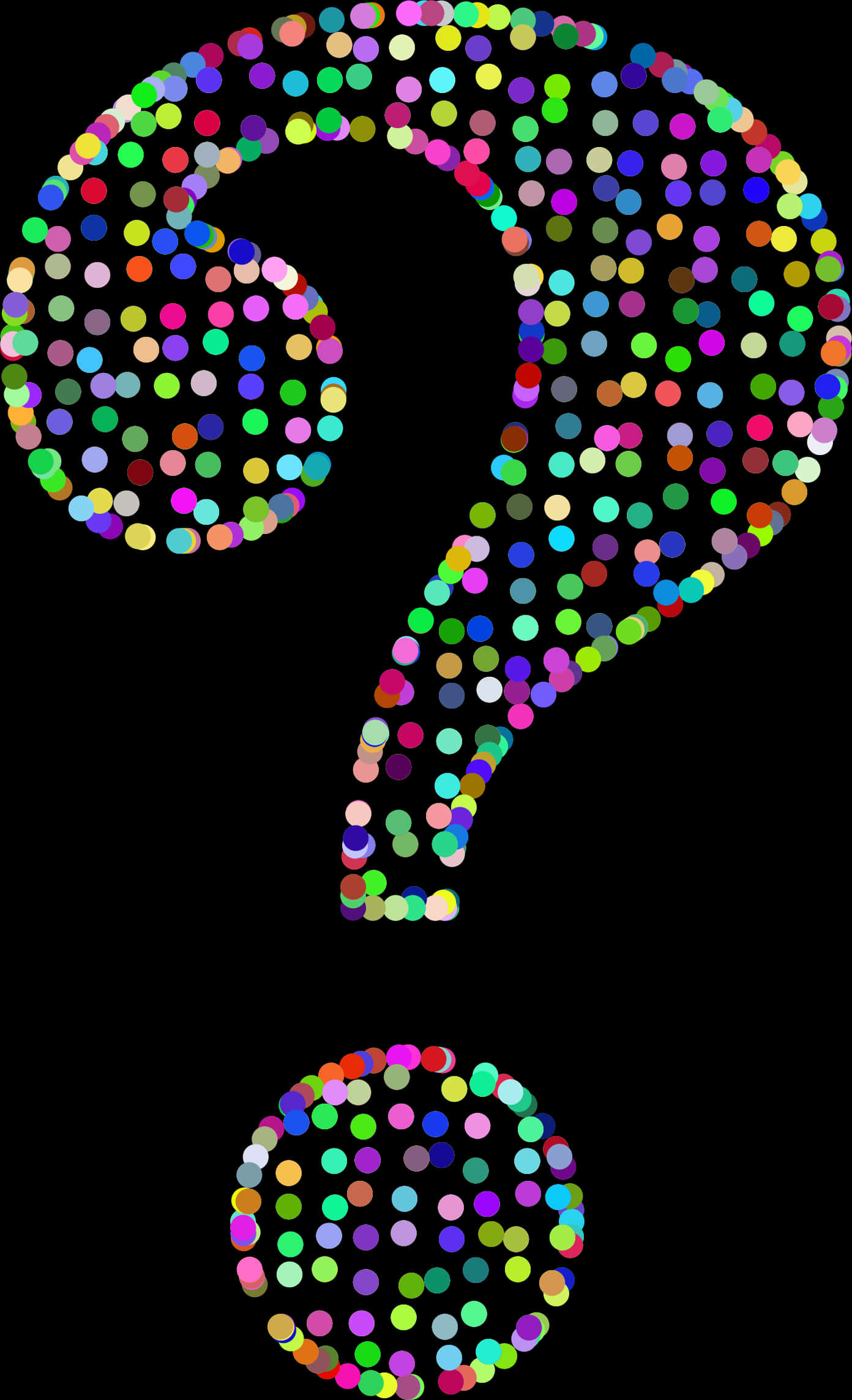 Colorful Dots Question Mark