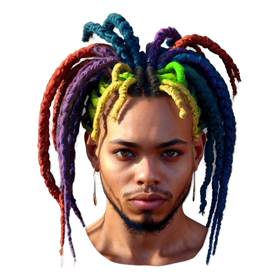 Colorful Dreads Ideas PNG jfo64 PNG with transparent background