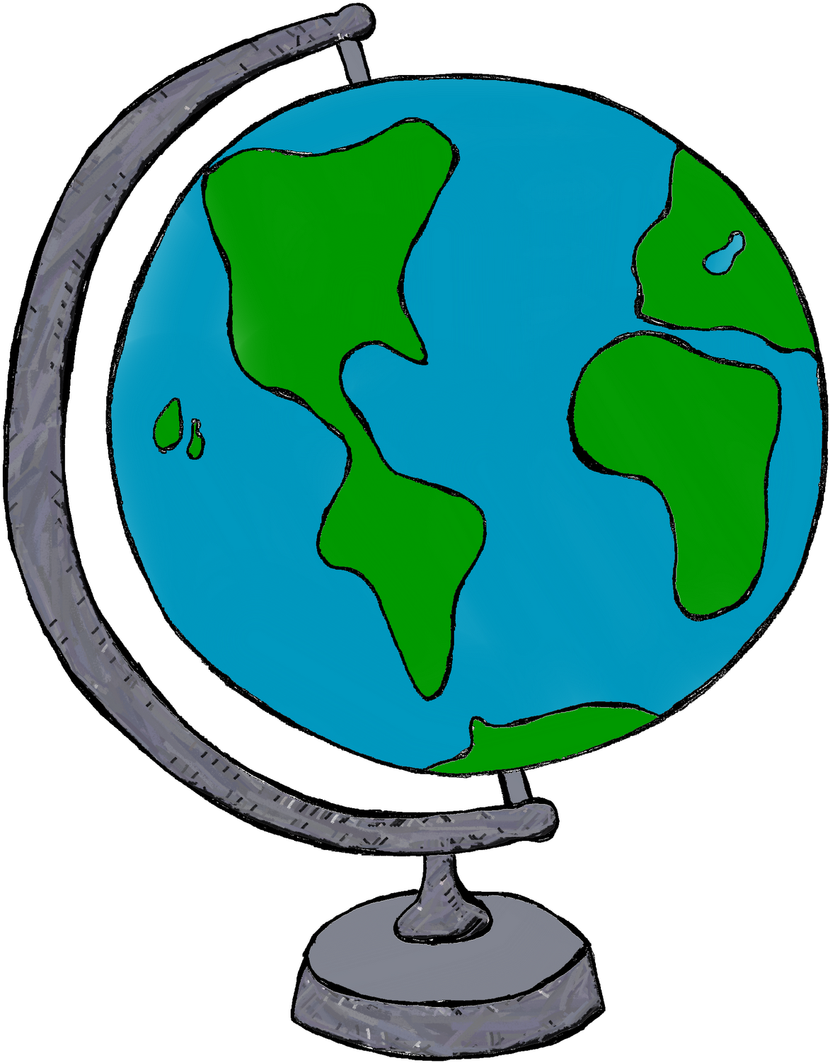 Colorful Earth Globe Clipart