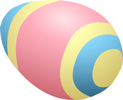 Colorful Easter Egg Graphic PNG with transparent background