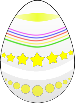 Colorful Easter Egg Graphic PNG with transparent background
