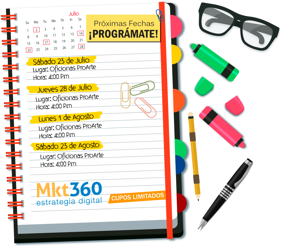 Colorful Event Scheduleand Stationery PNG with transparent background