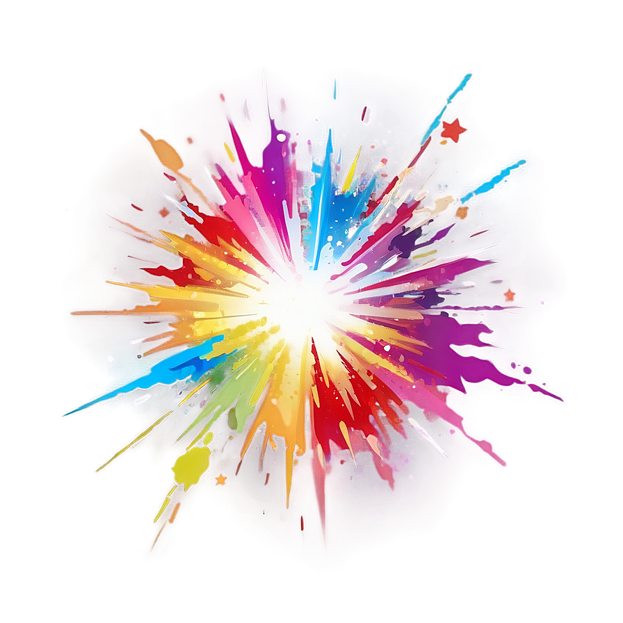 Colorful Explosion Transparent Png Artwork Vov94