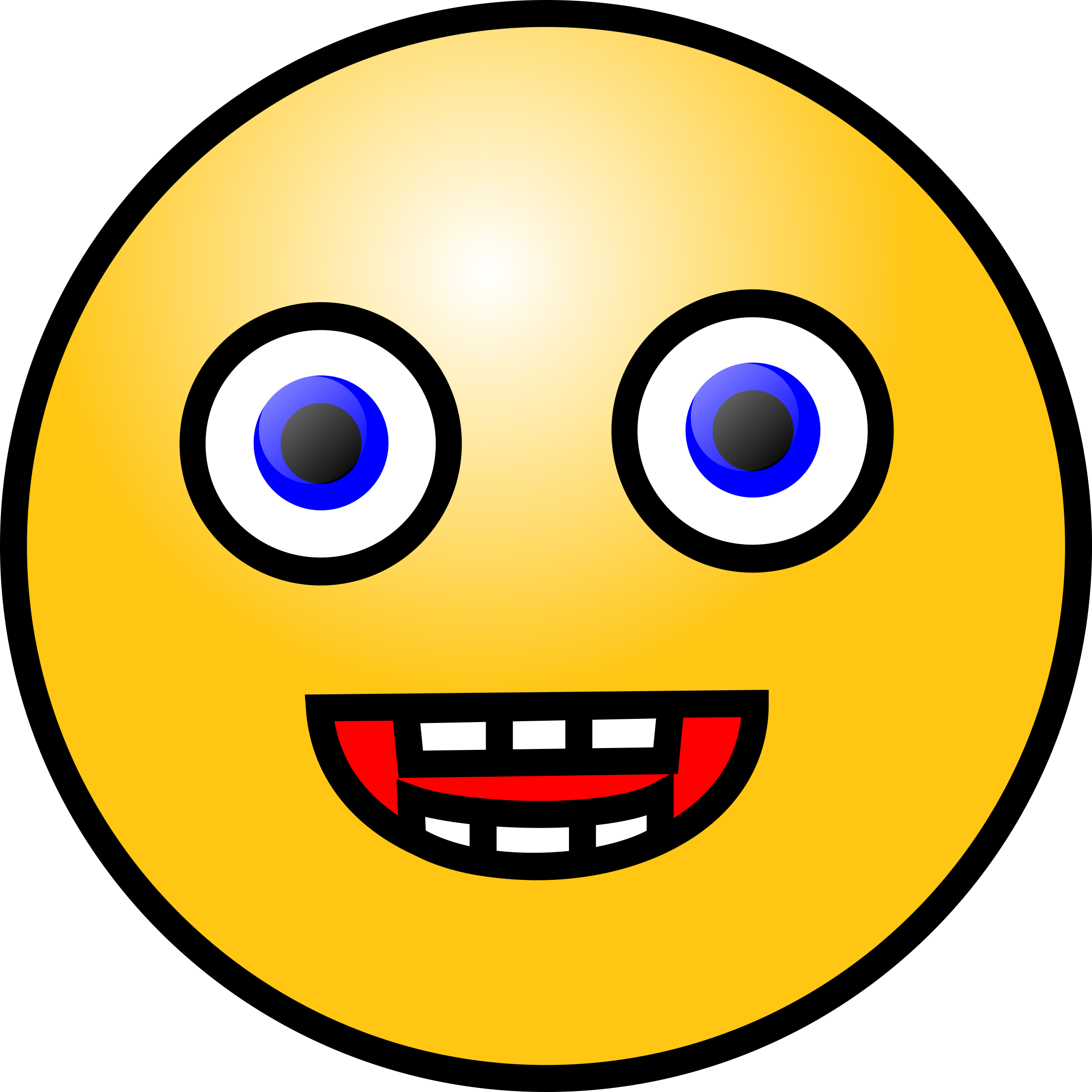 Colorful Eyed Smiley Face Graphic