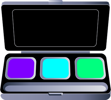 Colorful Eyeshadow Palette Graphic PNG with transparent background