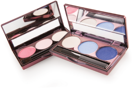 Colorful Eyeshadow Palettes Open