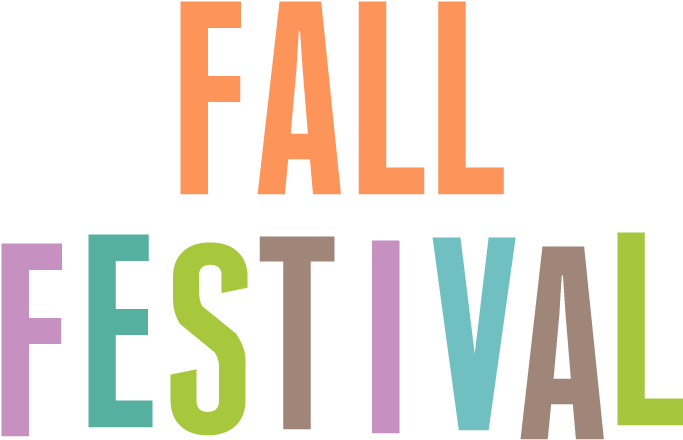 Colorful Fall Festival Logo PNG with transparent background