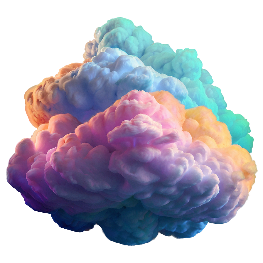 Colorful Fart Cloud Drawing PNG 06212024 PNG image with a transparent background, free high-resolution download