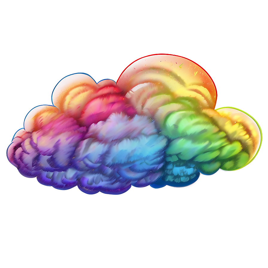 Colorful Fart Cloud Drawing Png 91