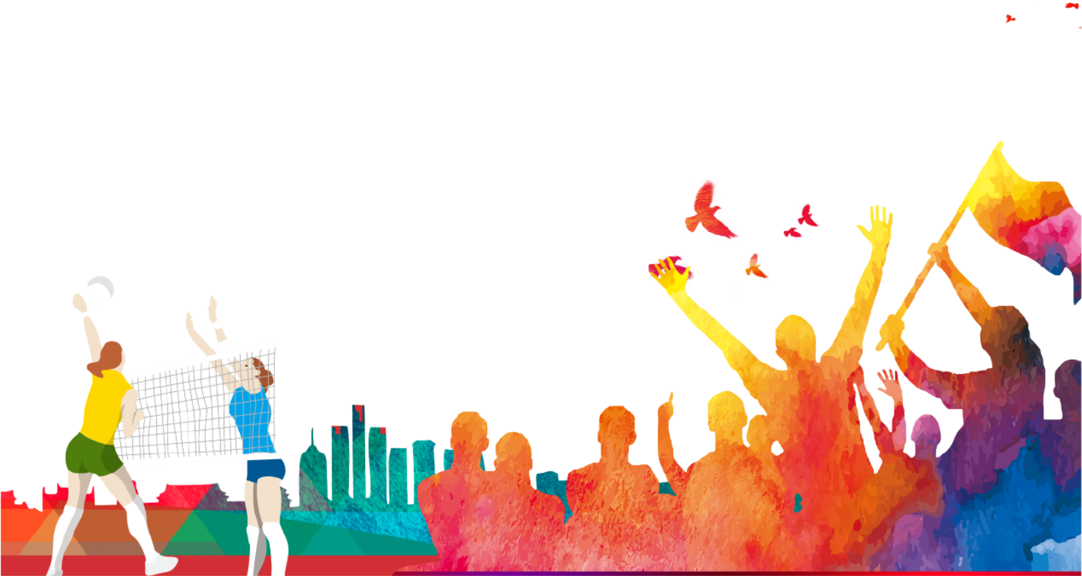 Colorful Festival Celebrationand Sports Event PNG with transparent background