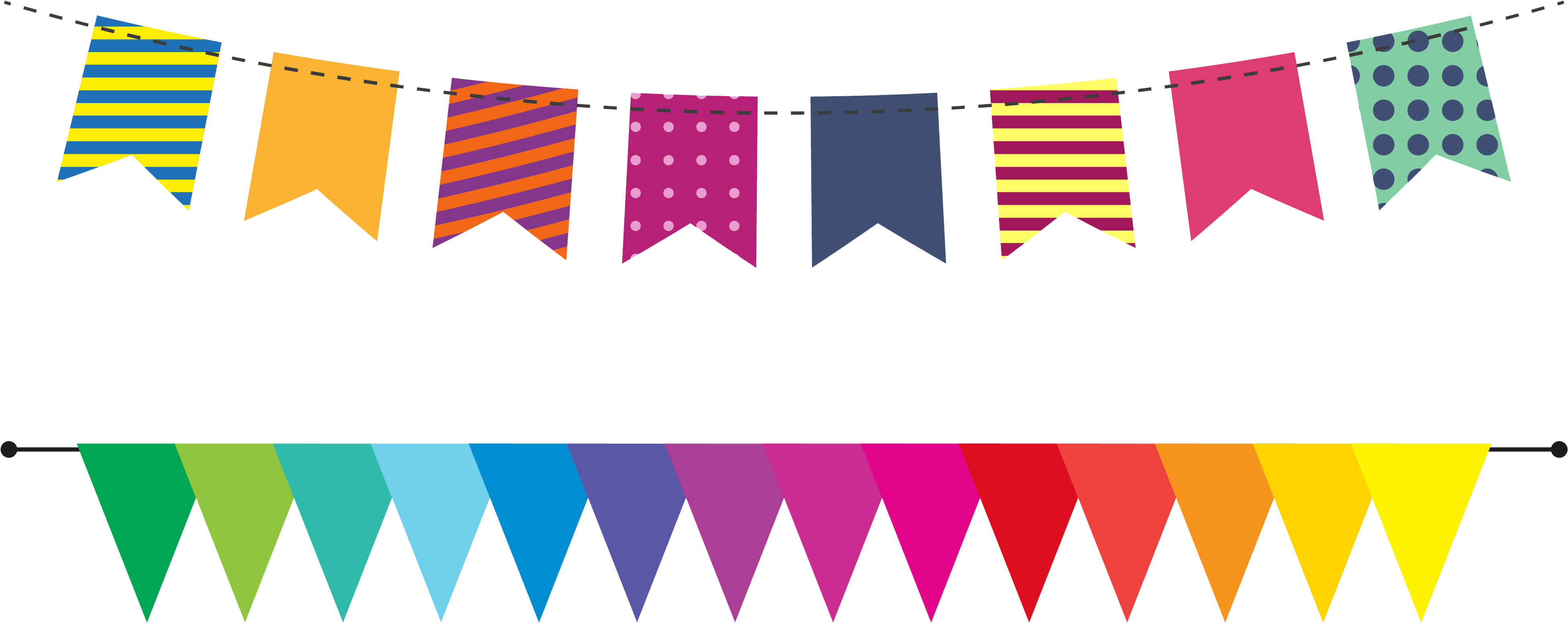 Colorful Festive Bunting Banners