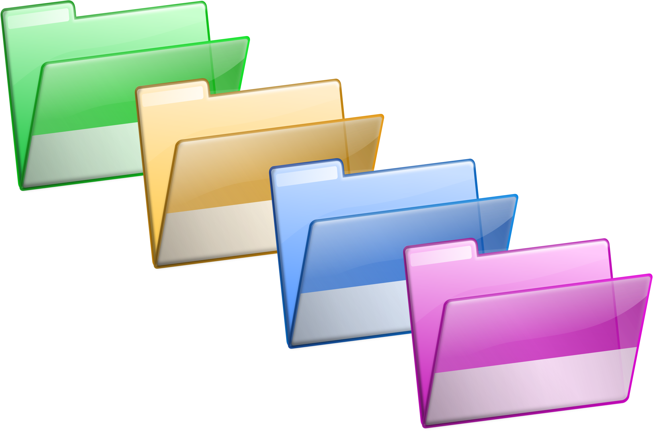 Colorful File Folders Icon