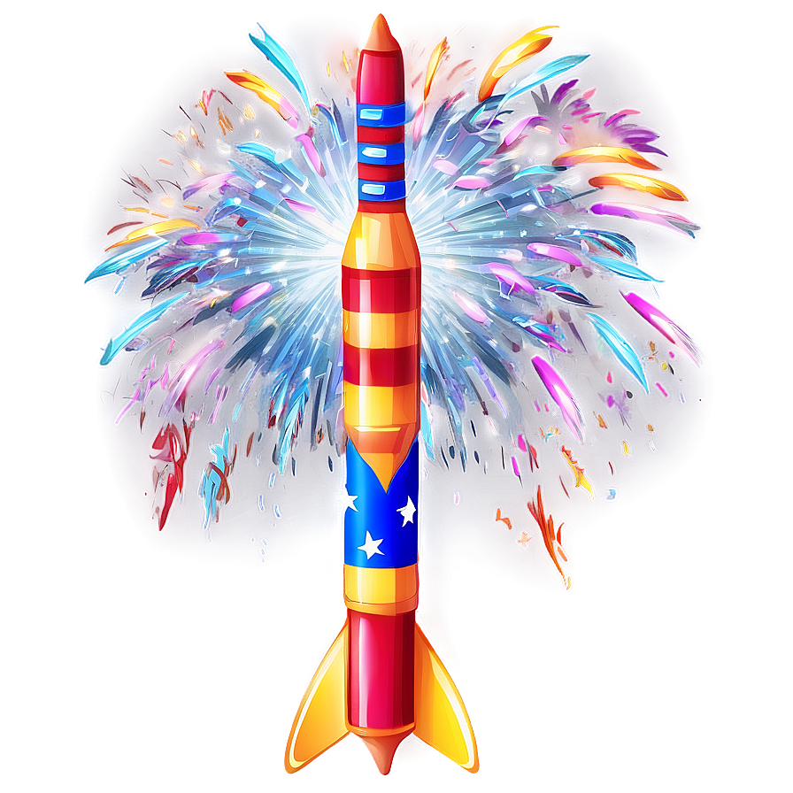 Colorful Firework Rocket Png Kfb44