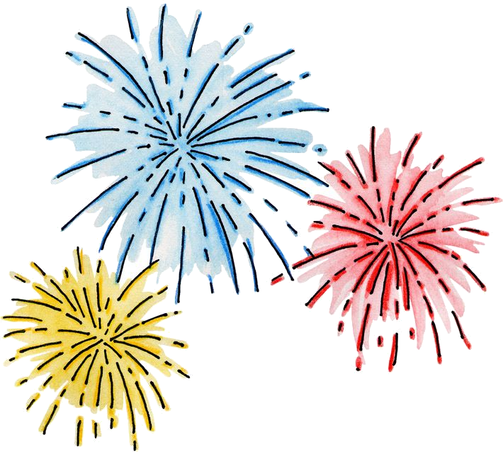 Colorful Fireworks Clipart