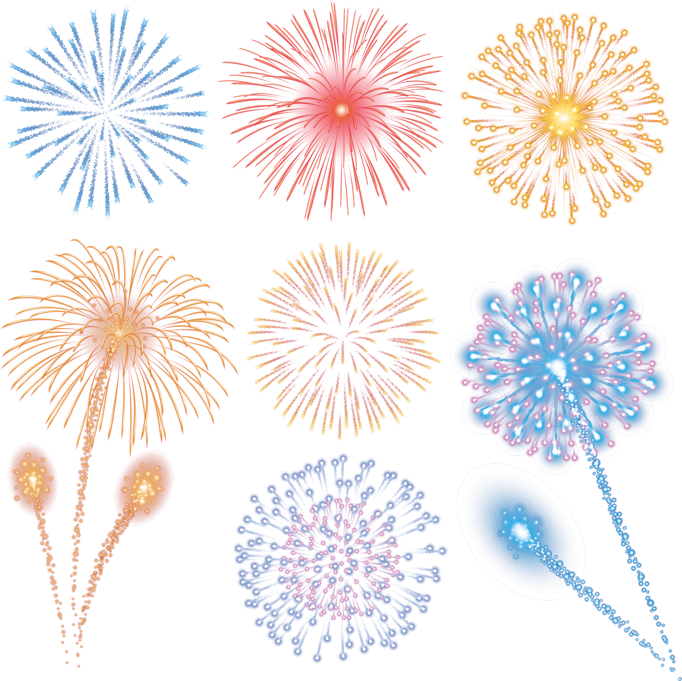 Fireworks Picture Fireworks Vector Material Png Download - Fireworks Png, Transparent Png PNG with transparent background