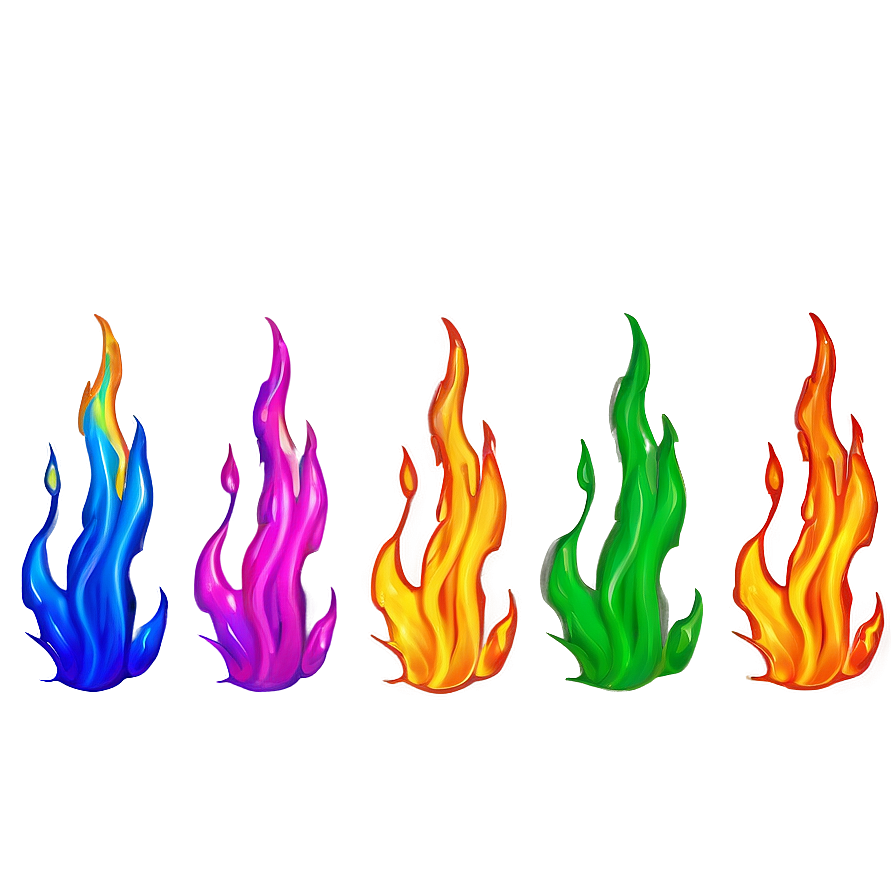 Colorful Flames Png Ayq55