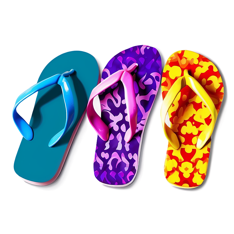 Colorful Flip Flop Design Png Sqs40