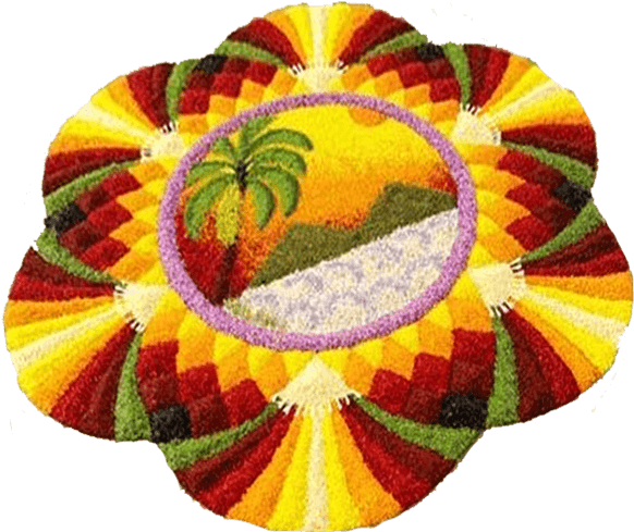 Colorful Floral Rangoli Design