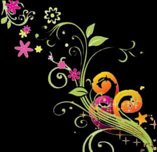 Colorful Floral Vector Design