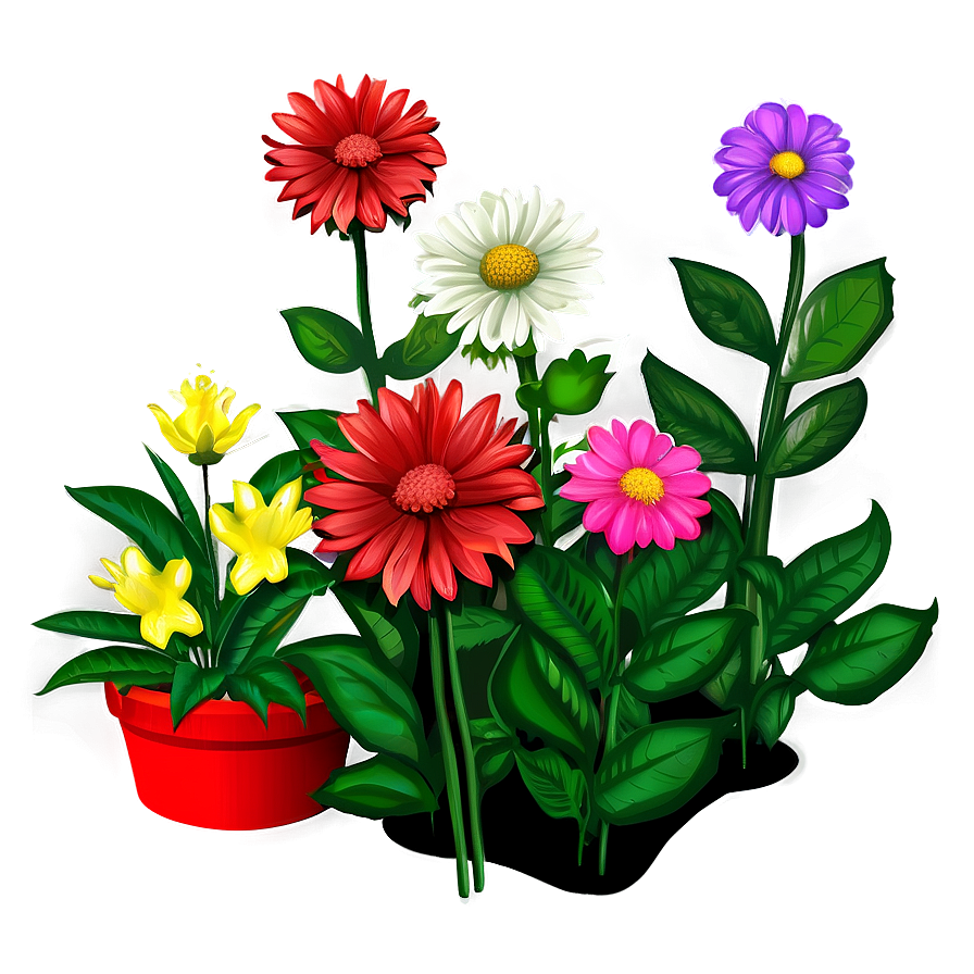 Colorful Flower Bed Png 06272024